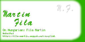 martin fila business card